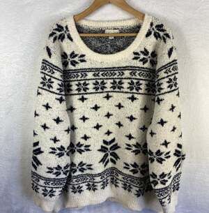 Barefoot Dreams Fair Isle Sweater Women’s Plus 3X Soft Cozy Holidays